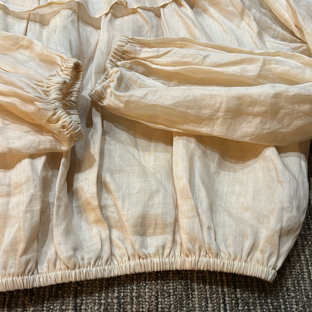 DISSH Iggy Butter Frill Long Sleeve Ramie Top Size 6 - Picture 6 of 9